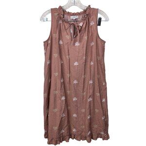 Loft Midi Palm Tree Dress